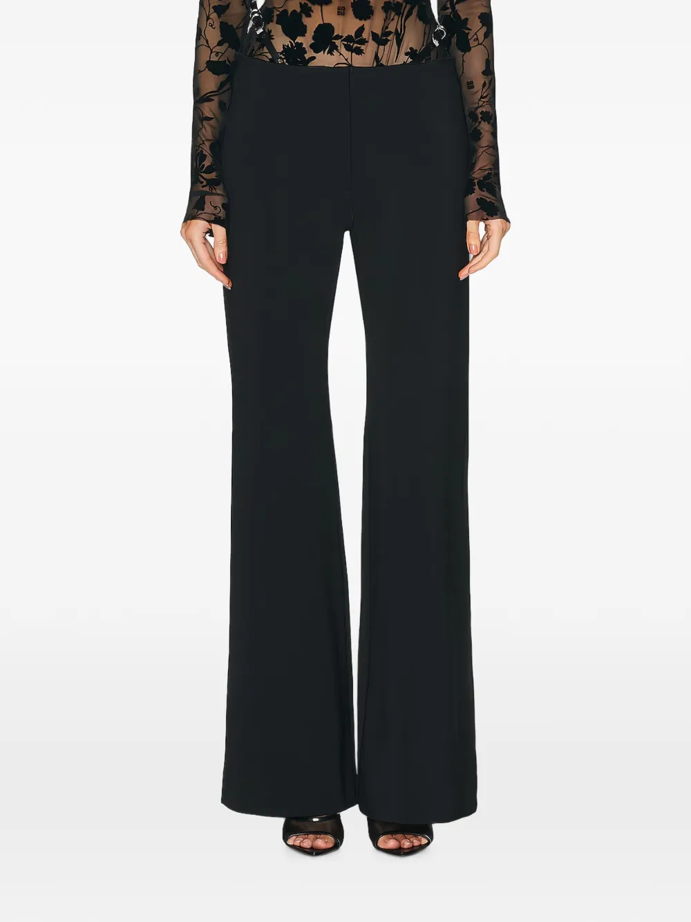 Givenchy Voyou Punto Milano flared pantalon Zwart