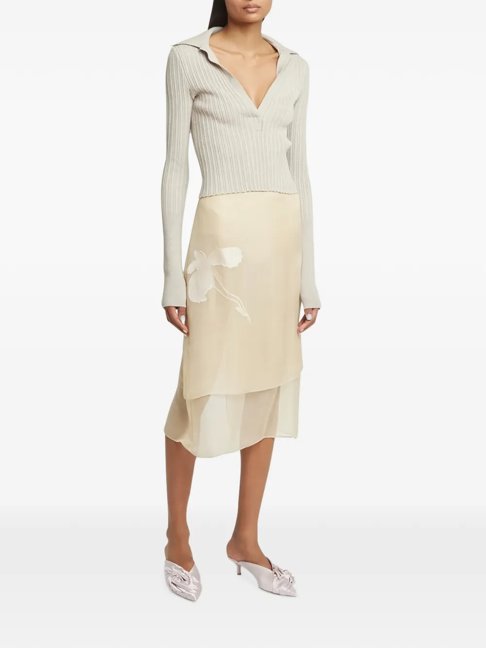 Givenchy Iris midi-rok Beige