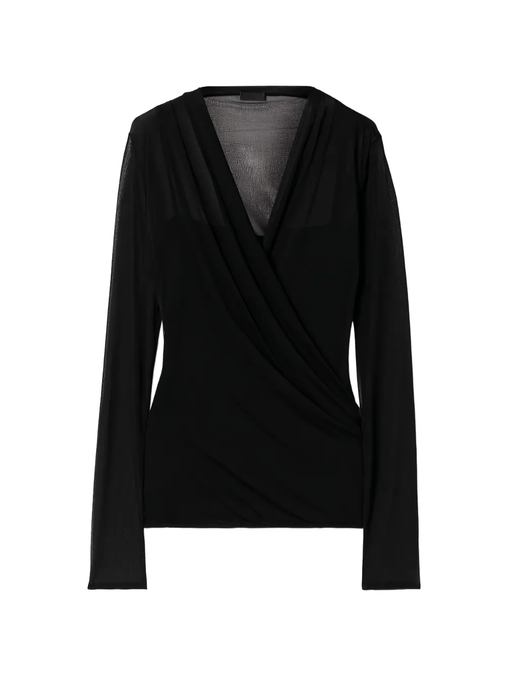 Givenchy Draped V-neck Top In Black