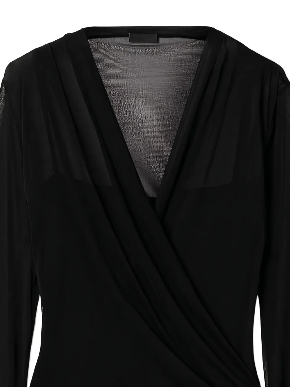 Givenchy draped V-neck top Zwart