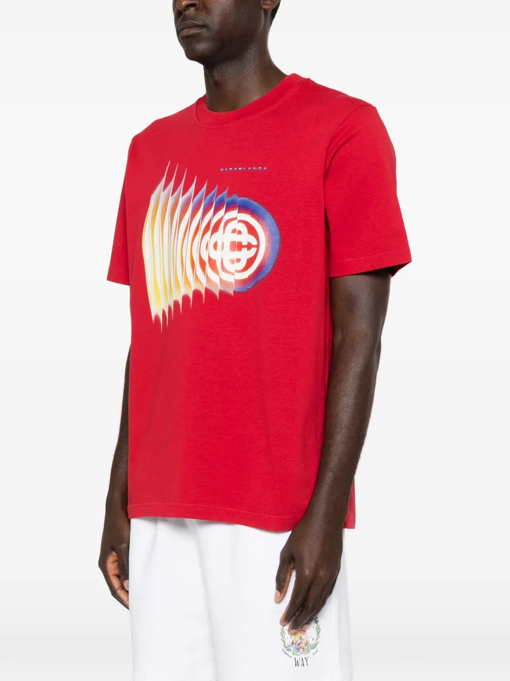 Casablanca Shockwave katoenen T-shirt Rood