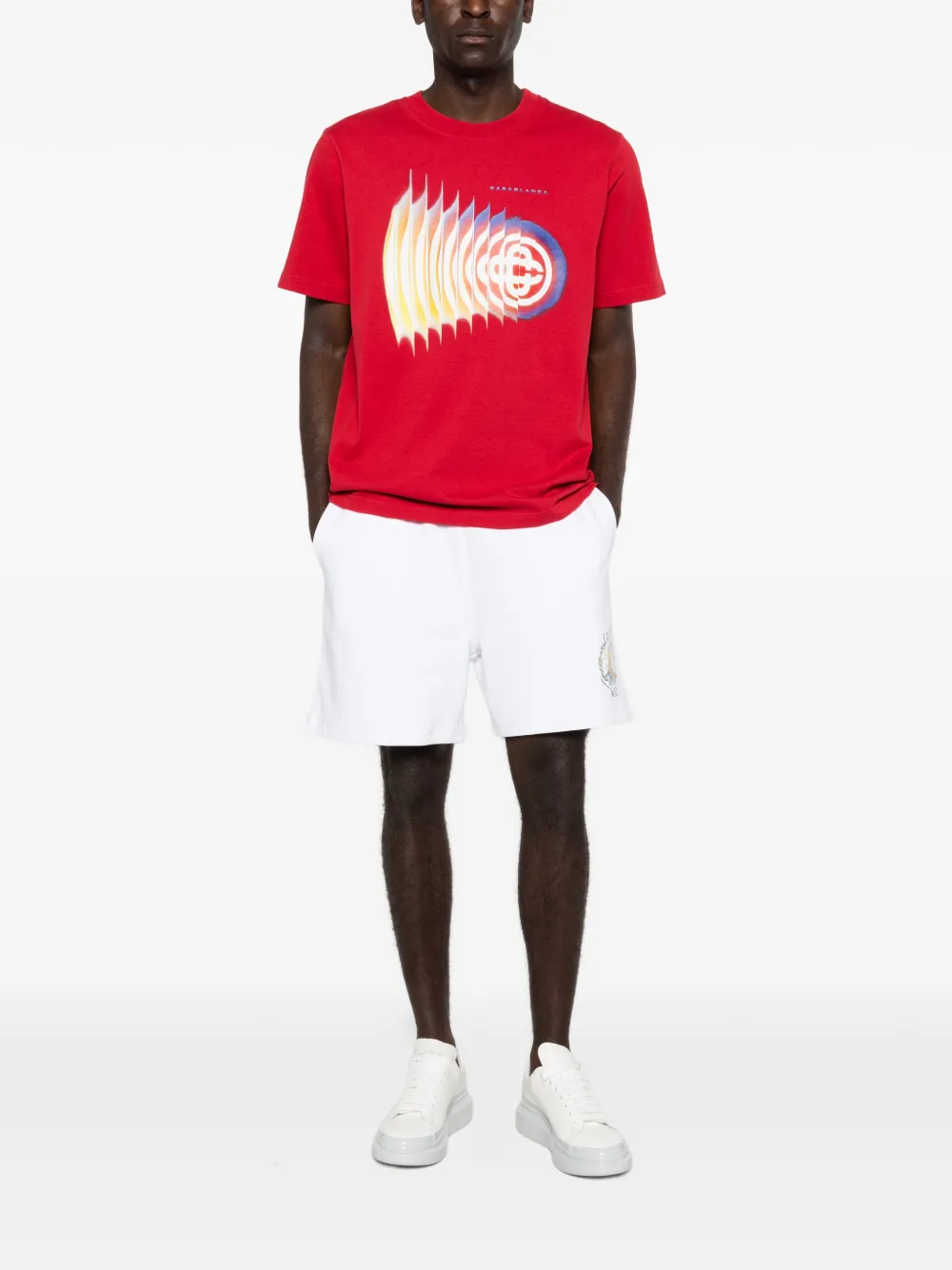 Casablanca Shockwave katoenen T-shirt Rood