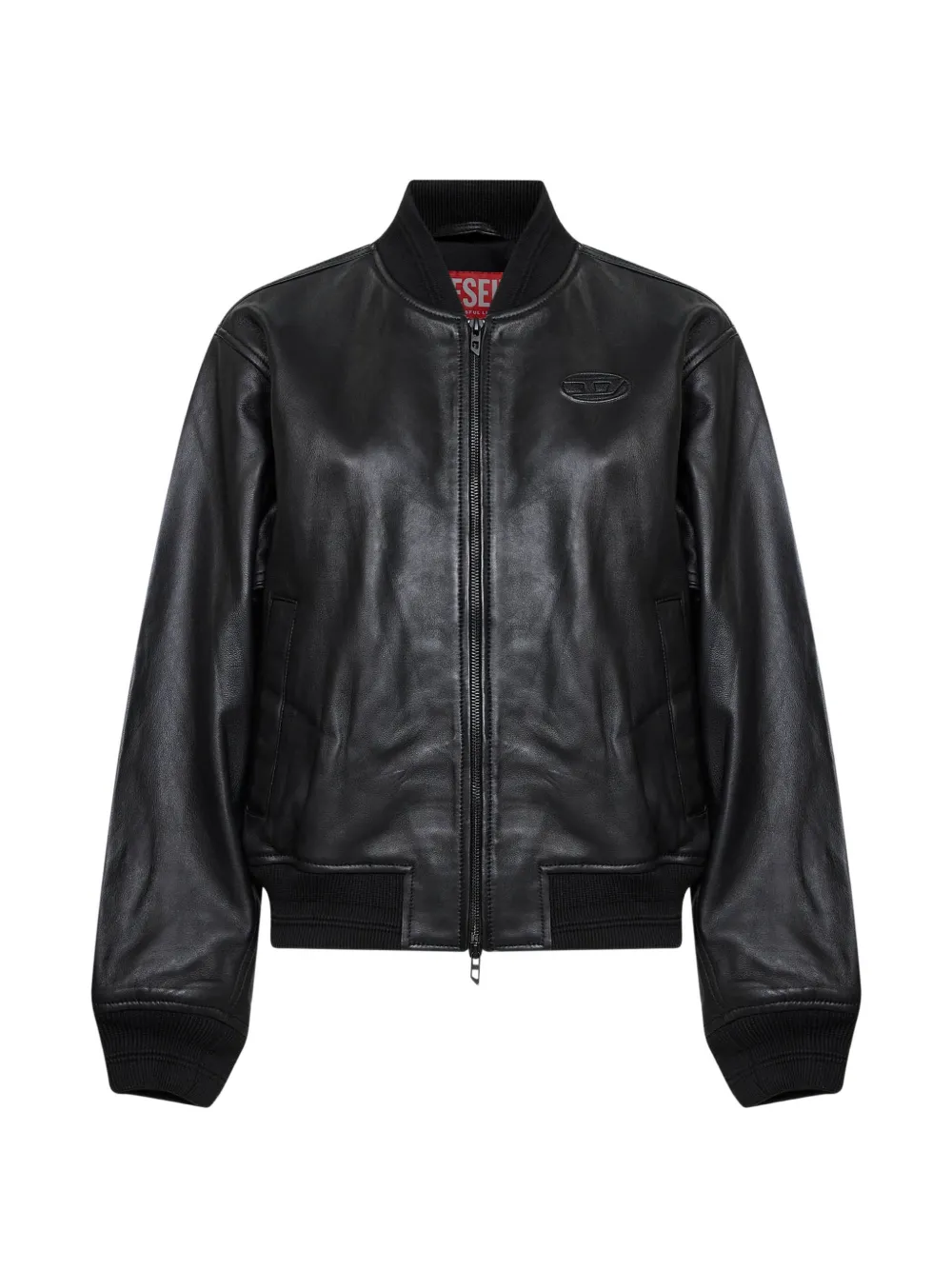 Diesel zip-up leather jacket - Nero