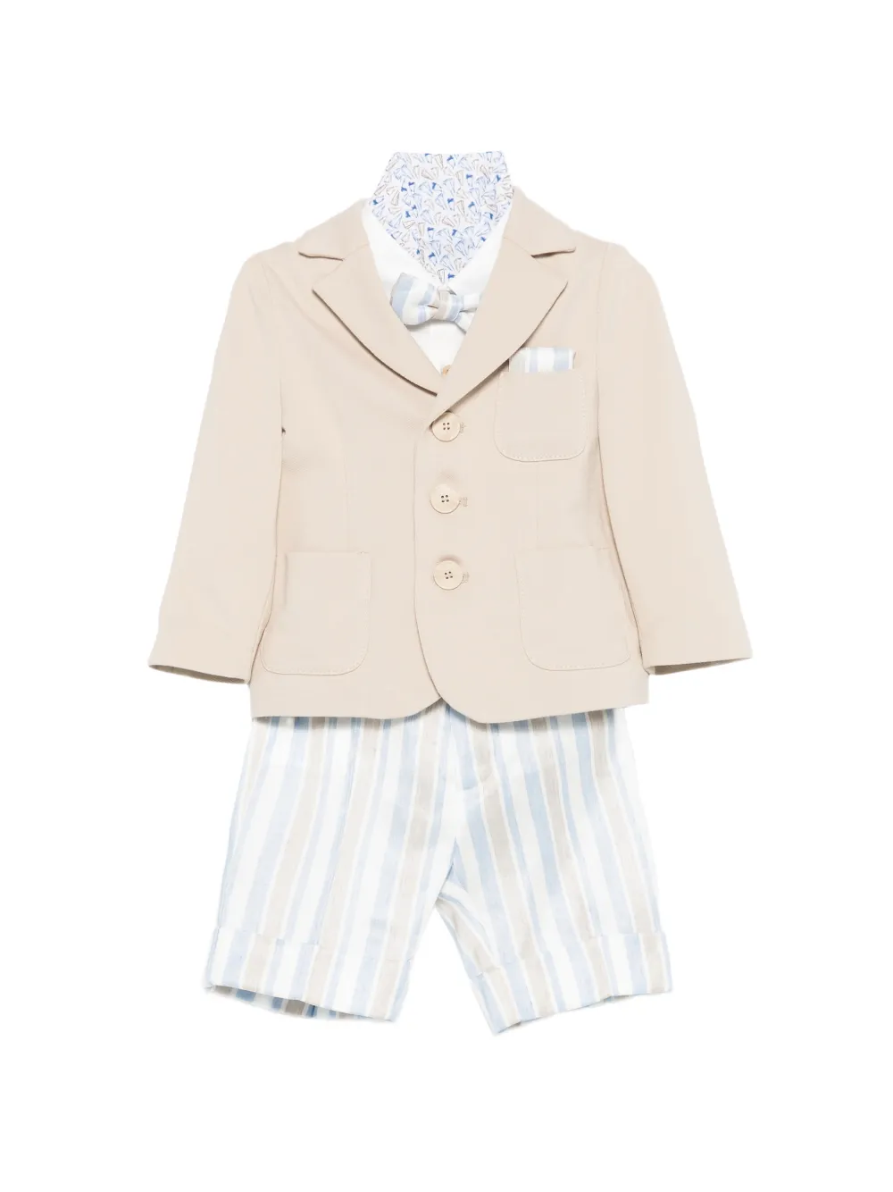 Colorichiari striped-pattern shorts set - Toni neutri
