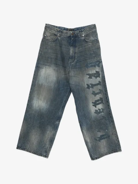 Balenciaga jeans anchos con efecto degradado
