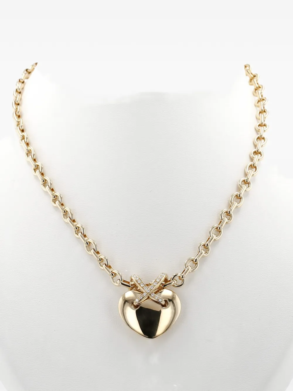 Chaumet 1990s Lien diamond heart necklace - Oro