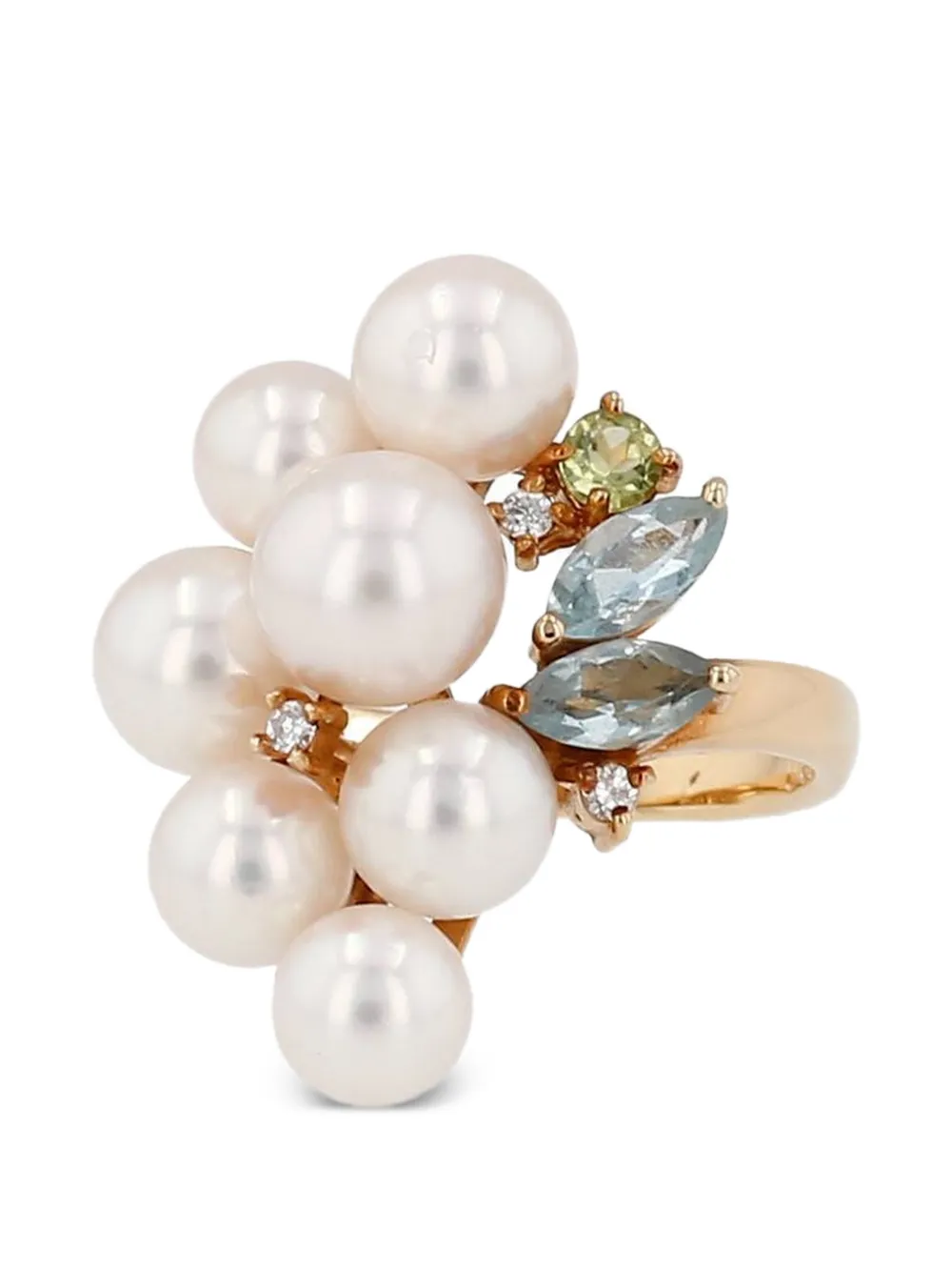 TASAKI 2000s multi-stone ring - Oro