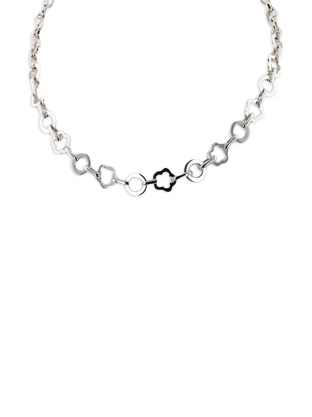 CHANEL Pre-Owned 2010s Camelia white gold necklace - Argento