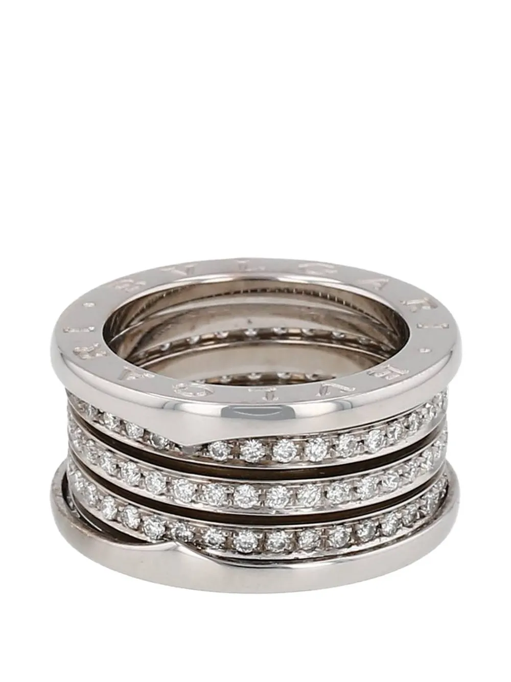 Bvlgari Pre-Owned 2012 B.Zero1 diamond white gold ring - Argento