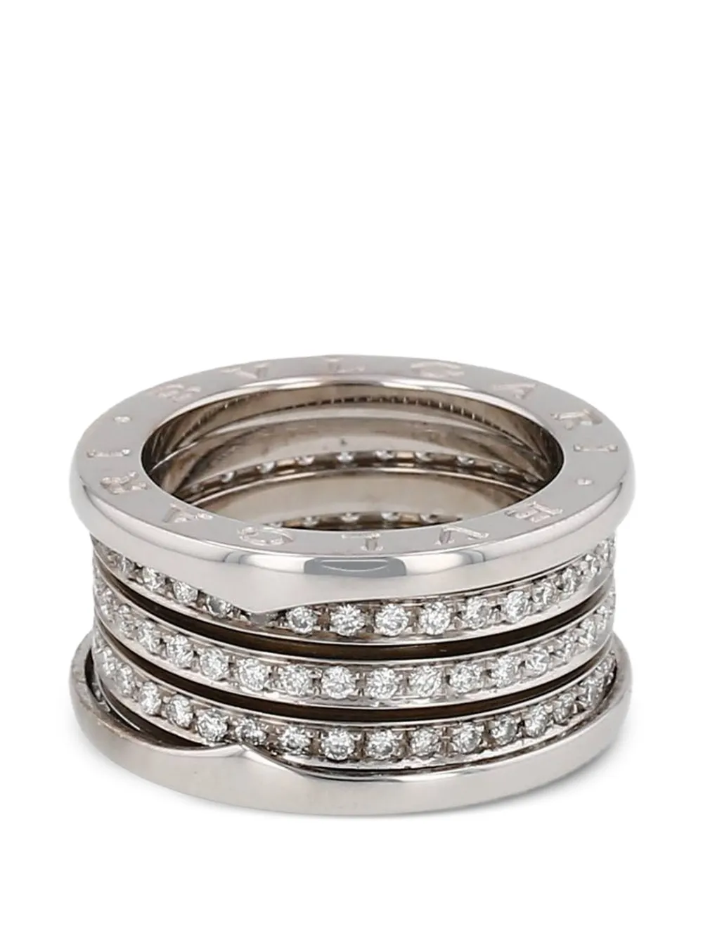 Bvlgari Pre-Owned 2012 B.Zero1 diamond white gold ring - Argento