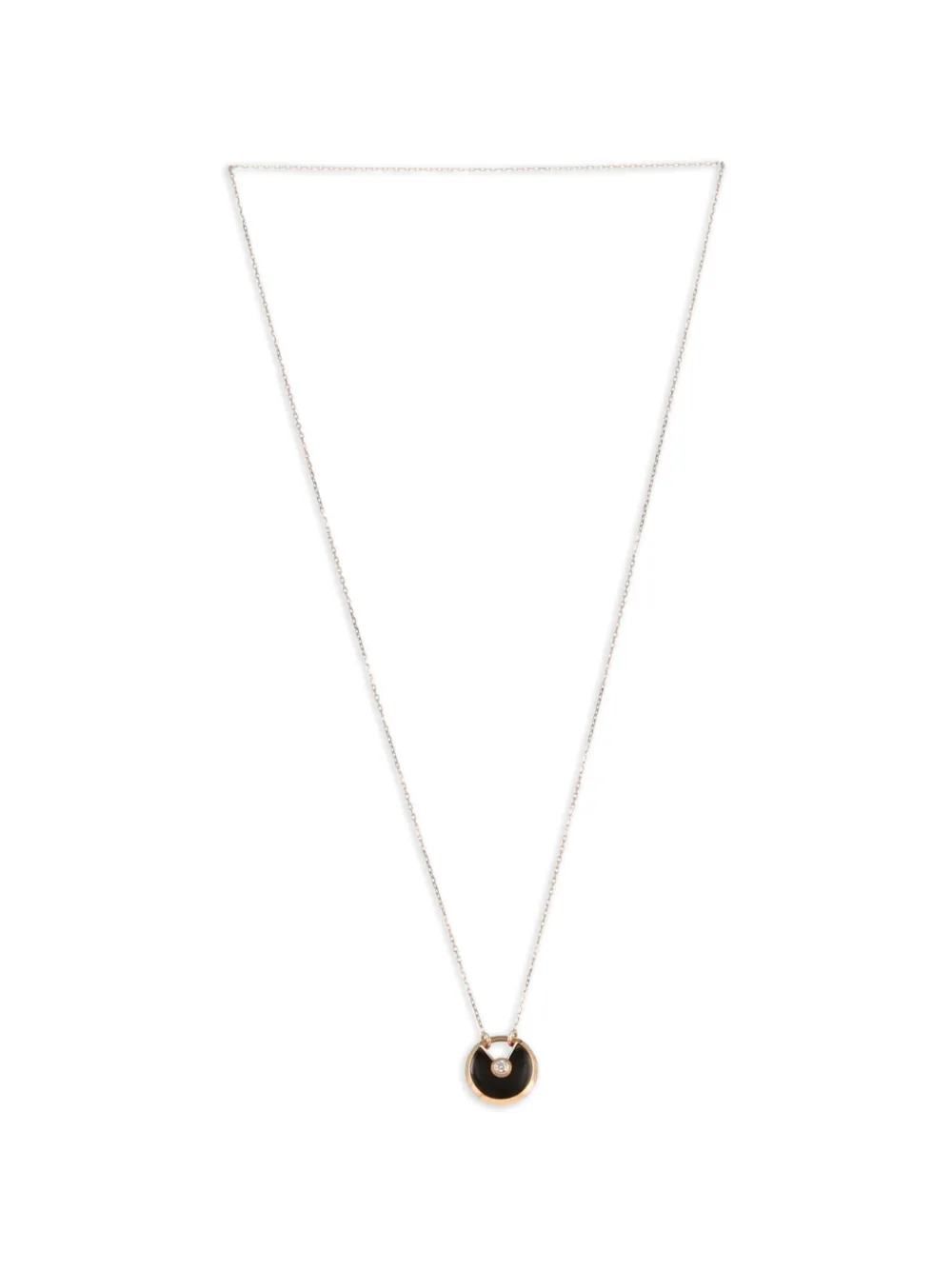 Cartier 2000s Amulette diamond onyx necklace - Rosa