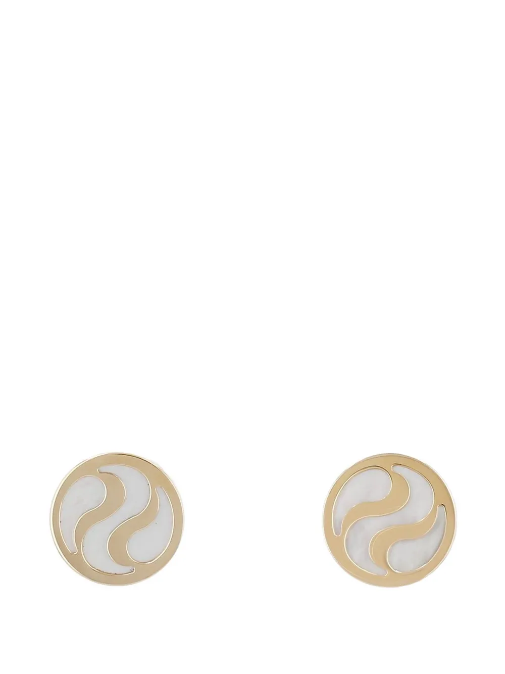 Bvlgari Pre-Owned 2000s Optical mother of pearl earrings - Oro