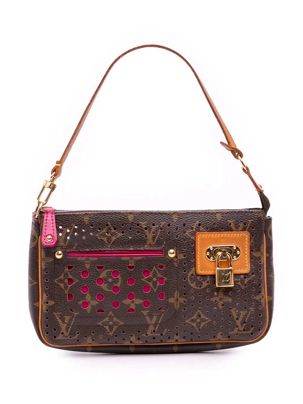 Louis Vuitton Pre-Owned Borsa a spalla Pochette Accessoires traforata con monogramma 2006 - Marrone