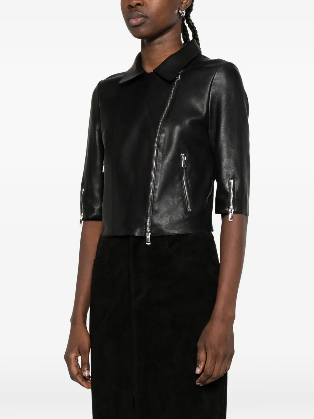  The Jack Leathers Coco Biker Jacket - Black 