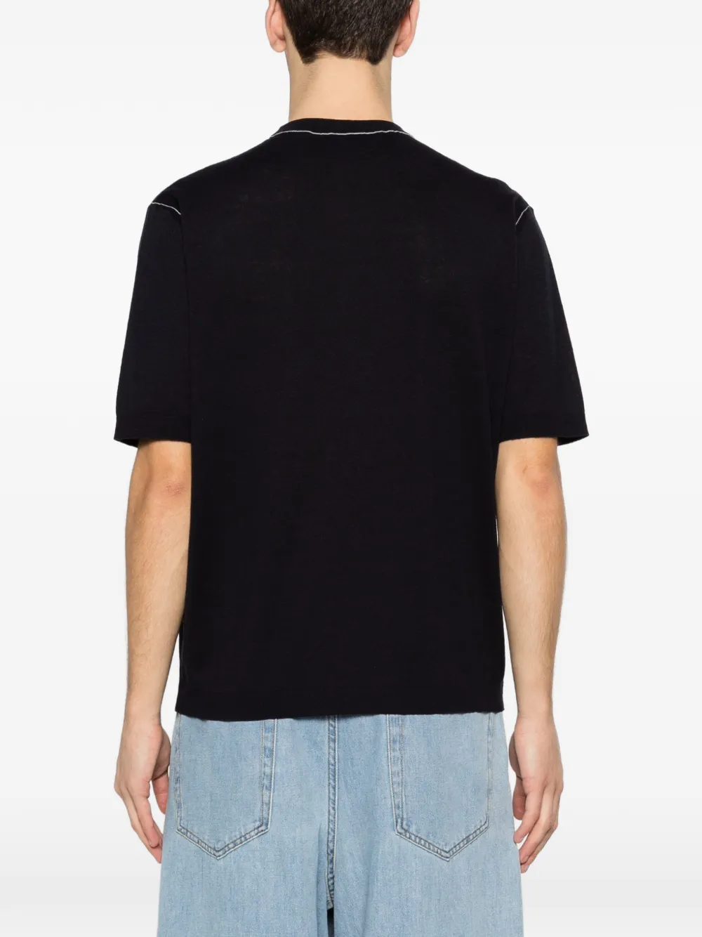Gucci T-shirt met logodetail Blauw