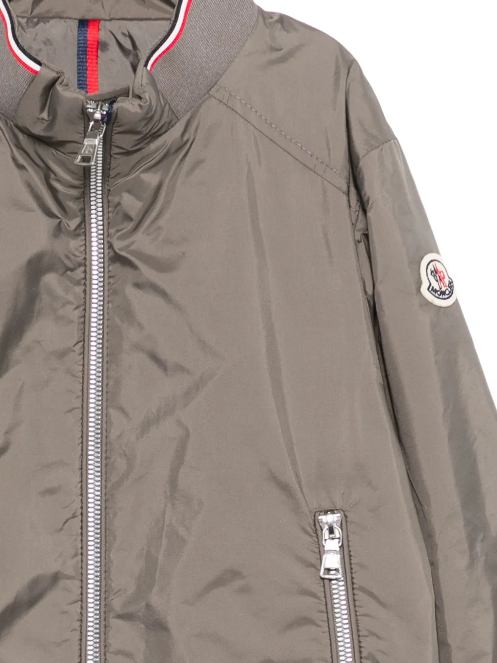  Moncler Enfant Hilmi Zip-up Bomber Jacket - Grey 