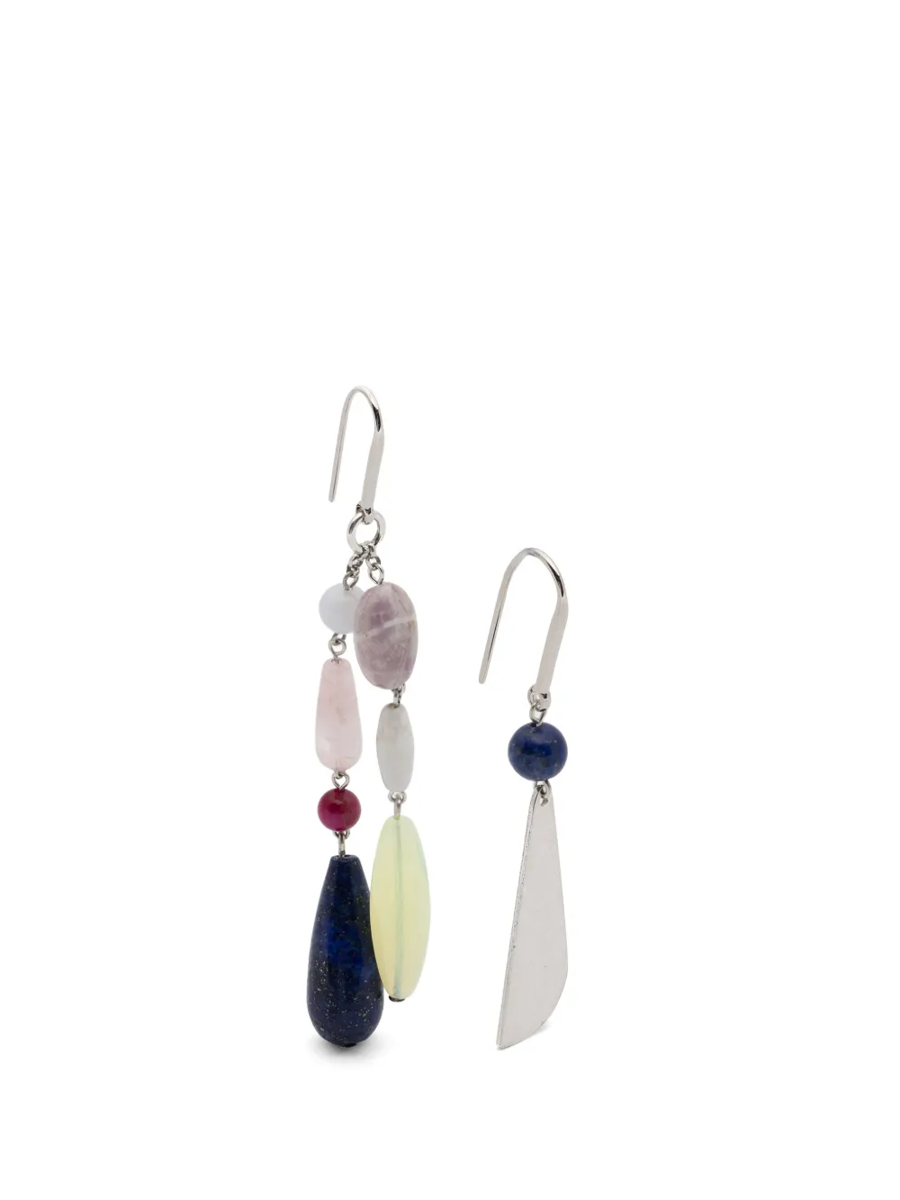 ISABEL MARANT Mahi beaded drop earrings - Silber