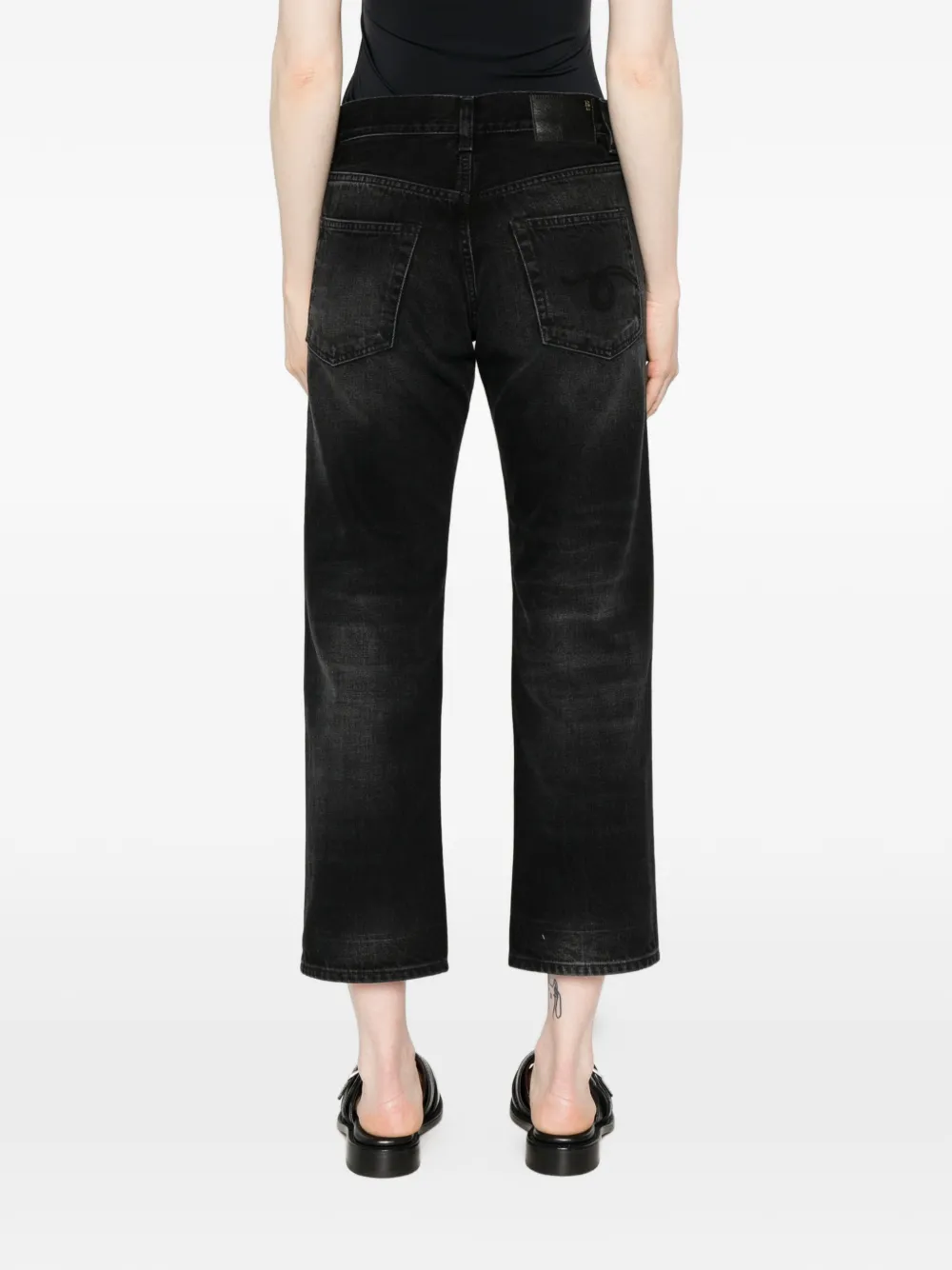 R13 Boyfriend jeans met vijf zakken Zwart