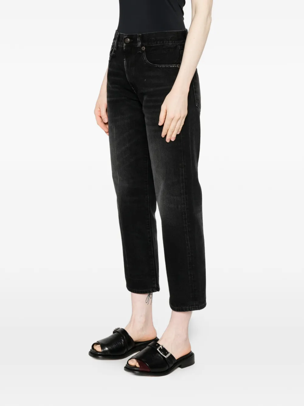  R13 Five-pocket Boyfriend Jeans - Black 