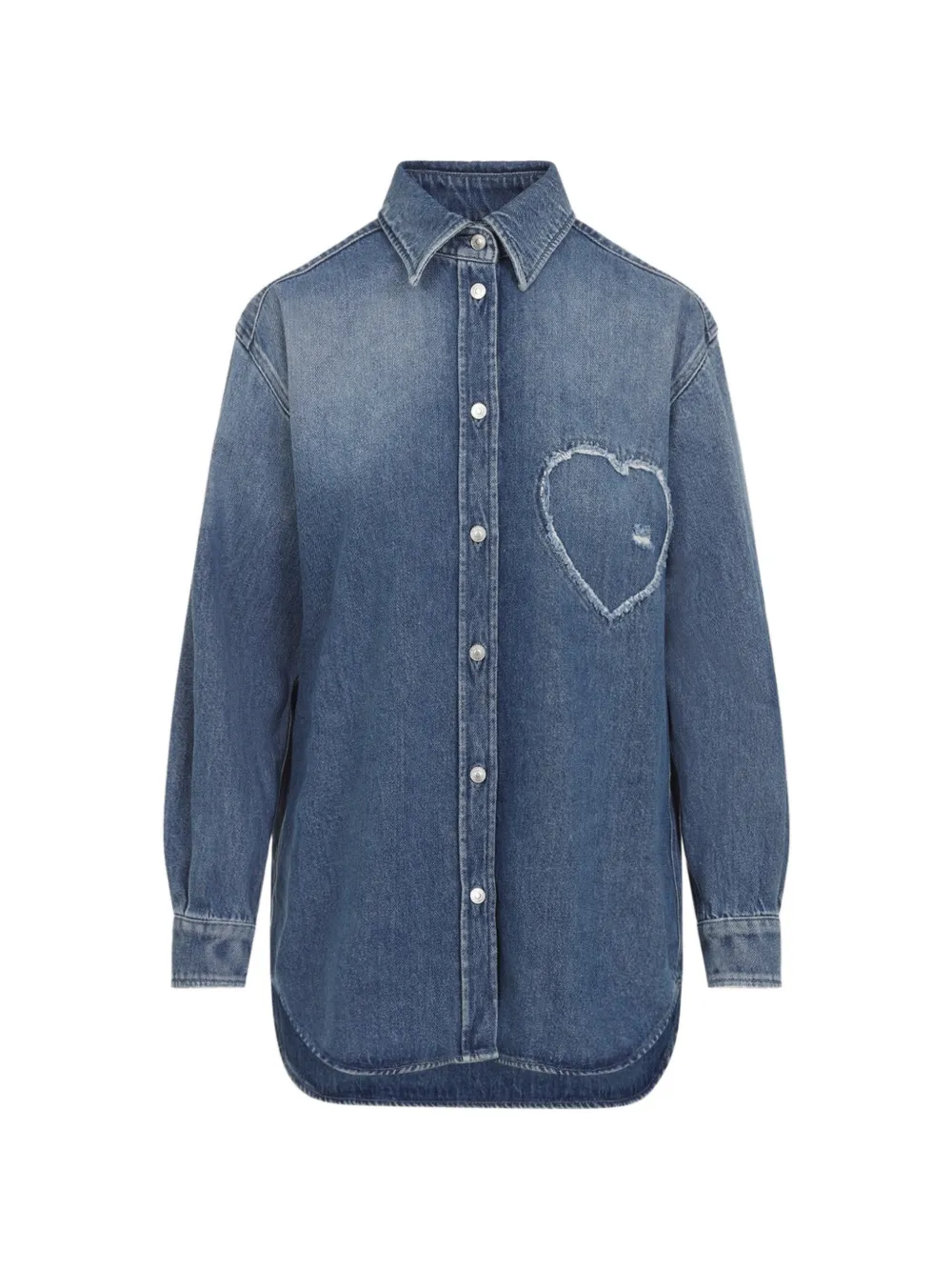 Moschino heart-detail shirt - Blau
