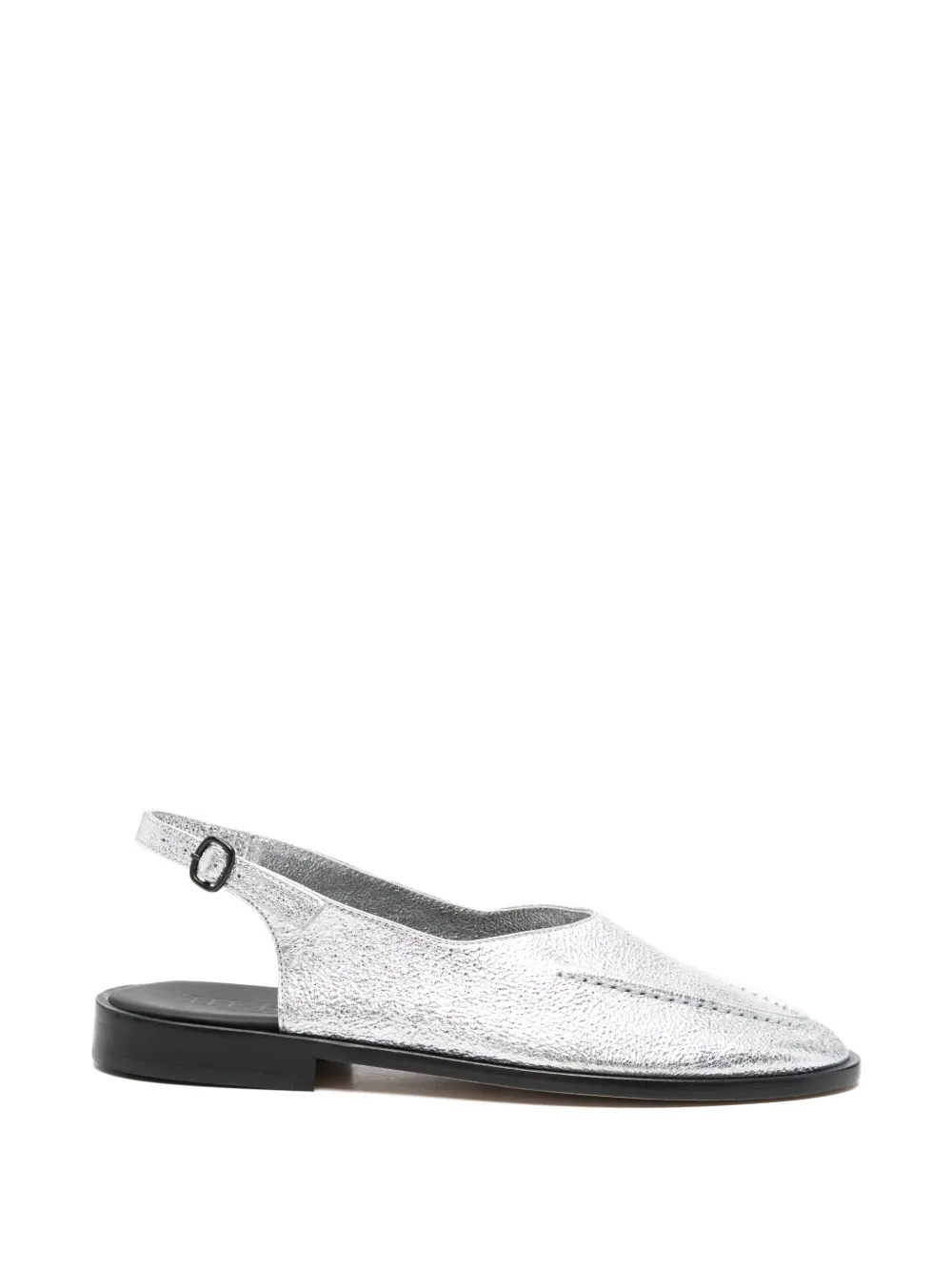Hereu Platte slingback pumps Zilver