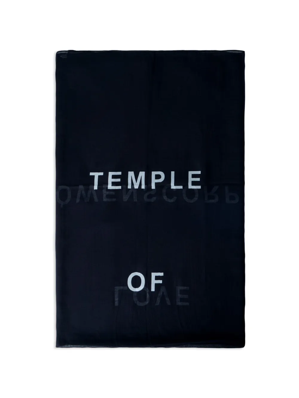 Rick Owens frayed printed scarf - Nero