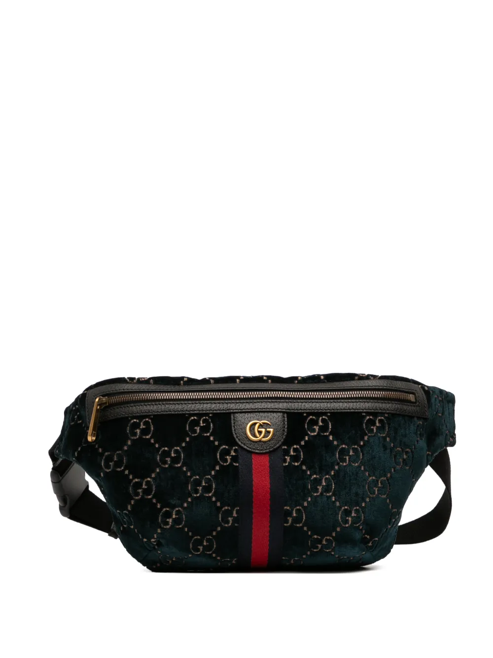 Gucci Pre-Owned 2016-2026 GG Velvet Ophidia belt bag - Blu