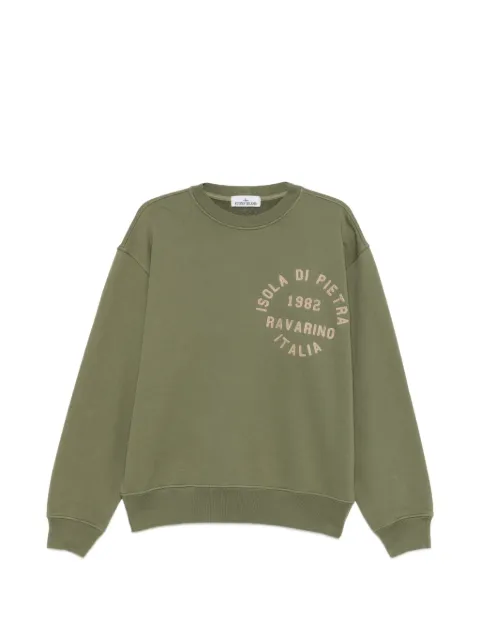 Stone Island text-embroidered sweatshirt