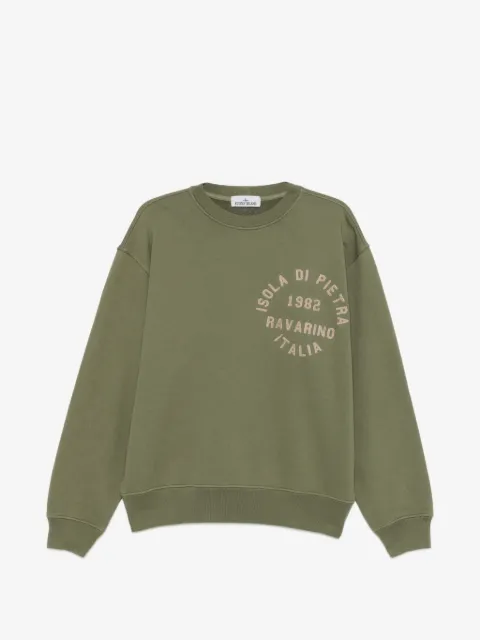 Stone Island sudadera con texto bordado