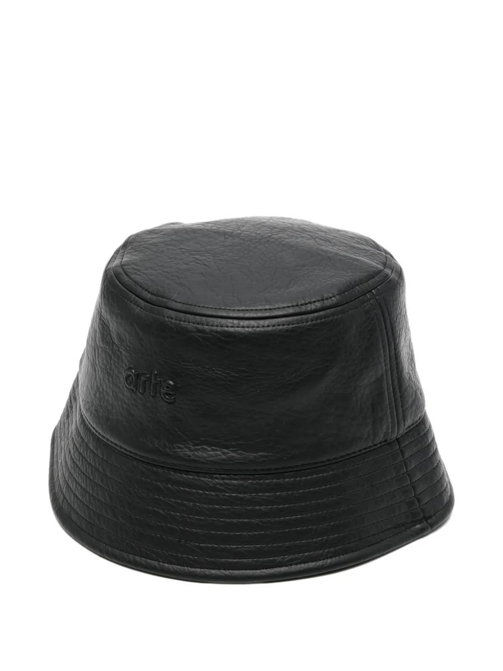 Arte Antwerp embossed bucket beanie hat - Nero