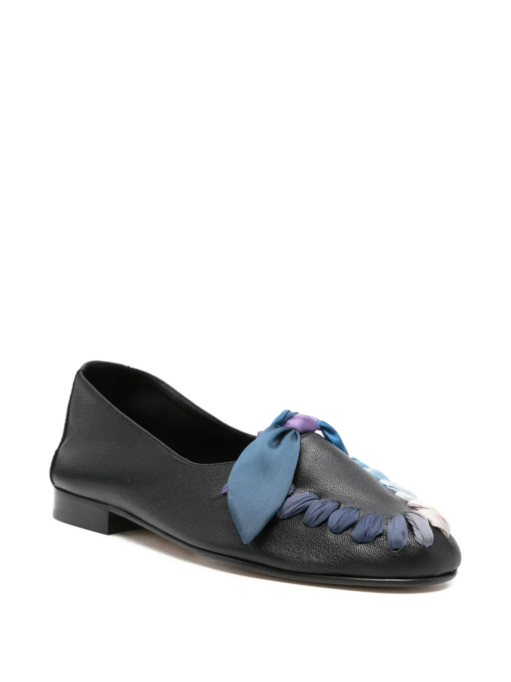 Hereu Loafers met strikdetail Zwart