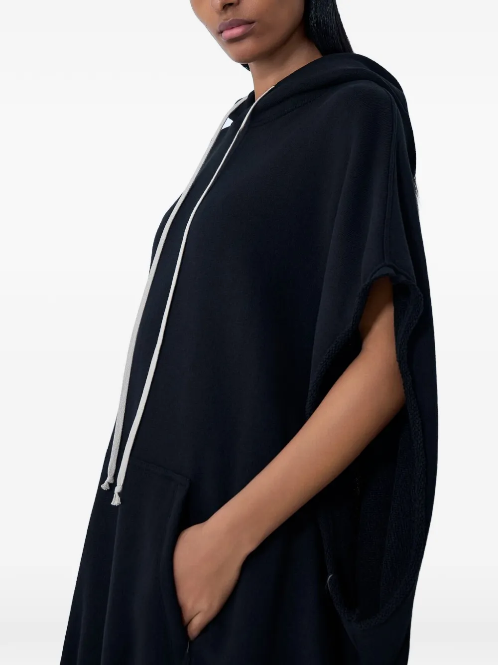 Rick Owens kangaroo-pocket midi dress - Nero