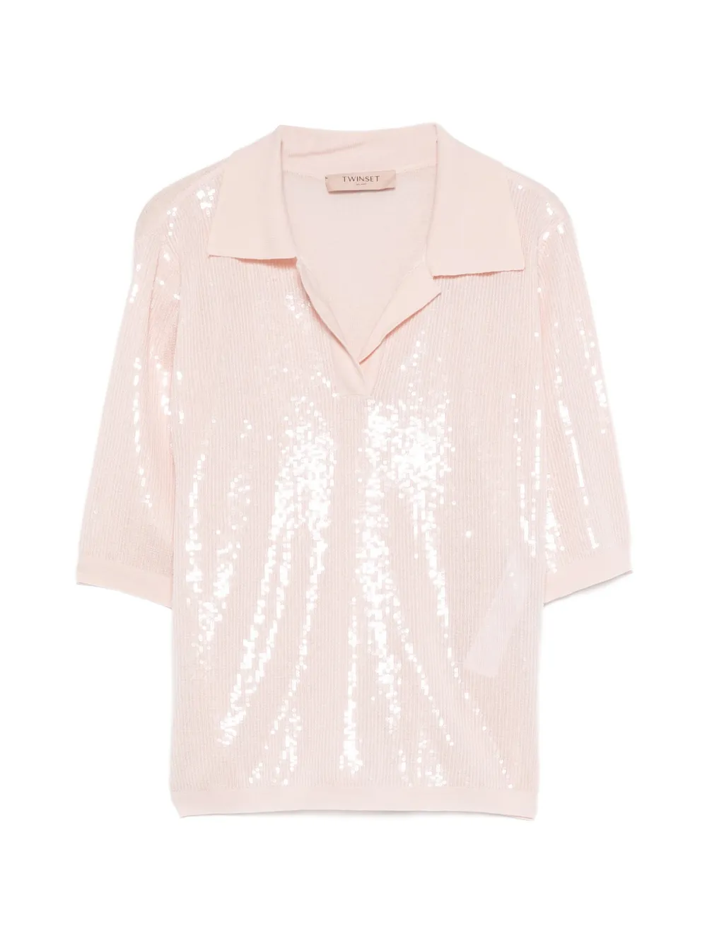 TWINSET sequin collared shirt - Rosa
