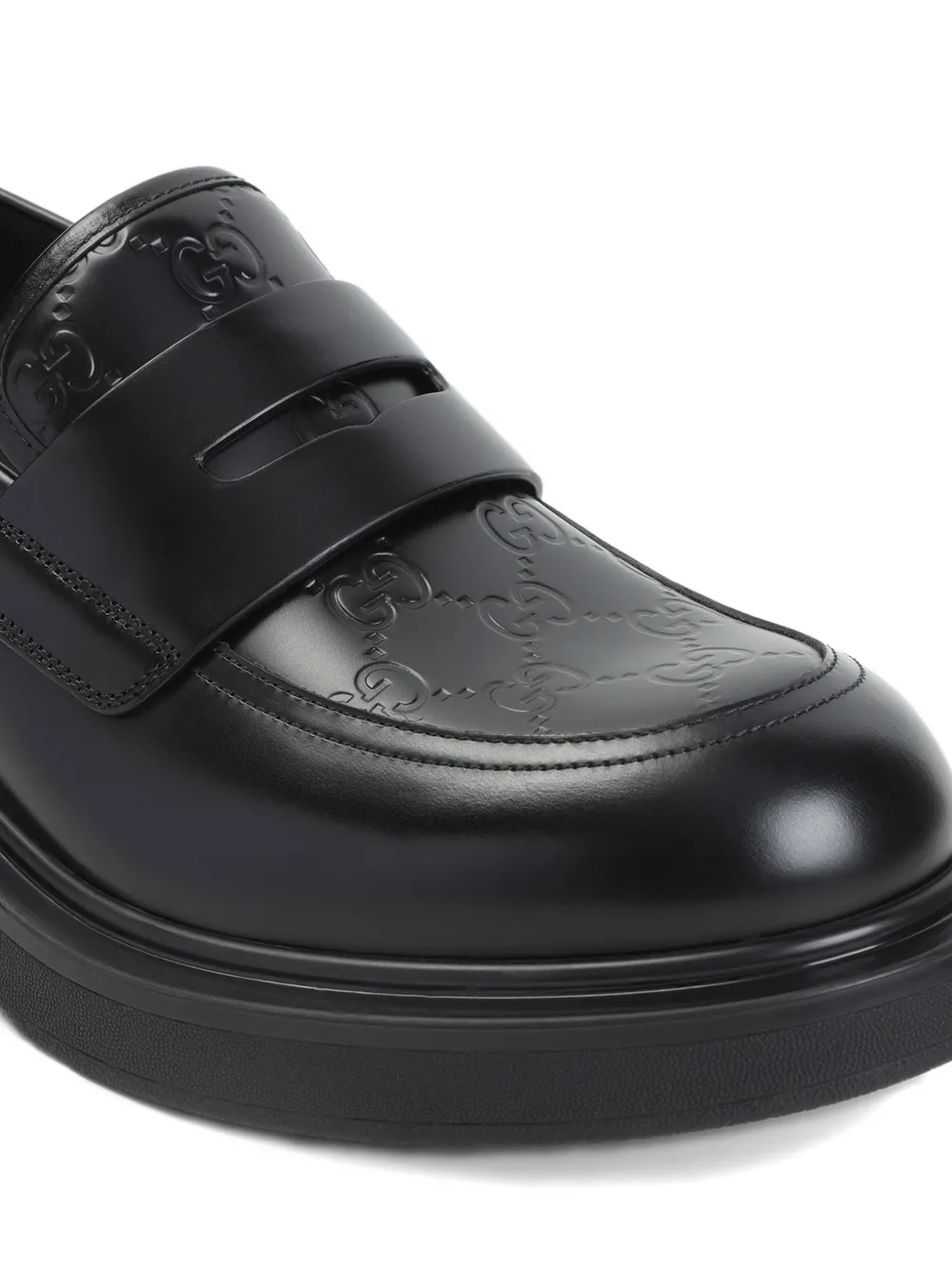 Gucci Loafers met monogram-patroon Zwart
