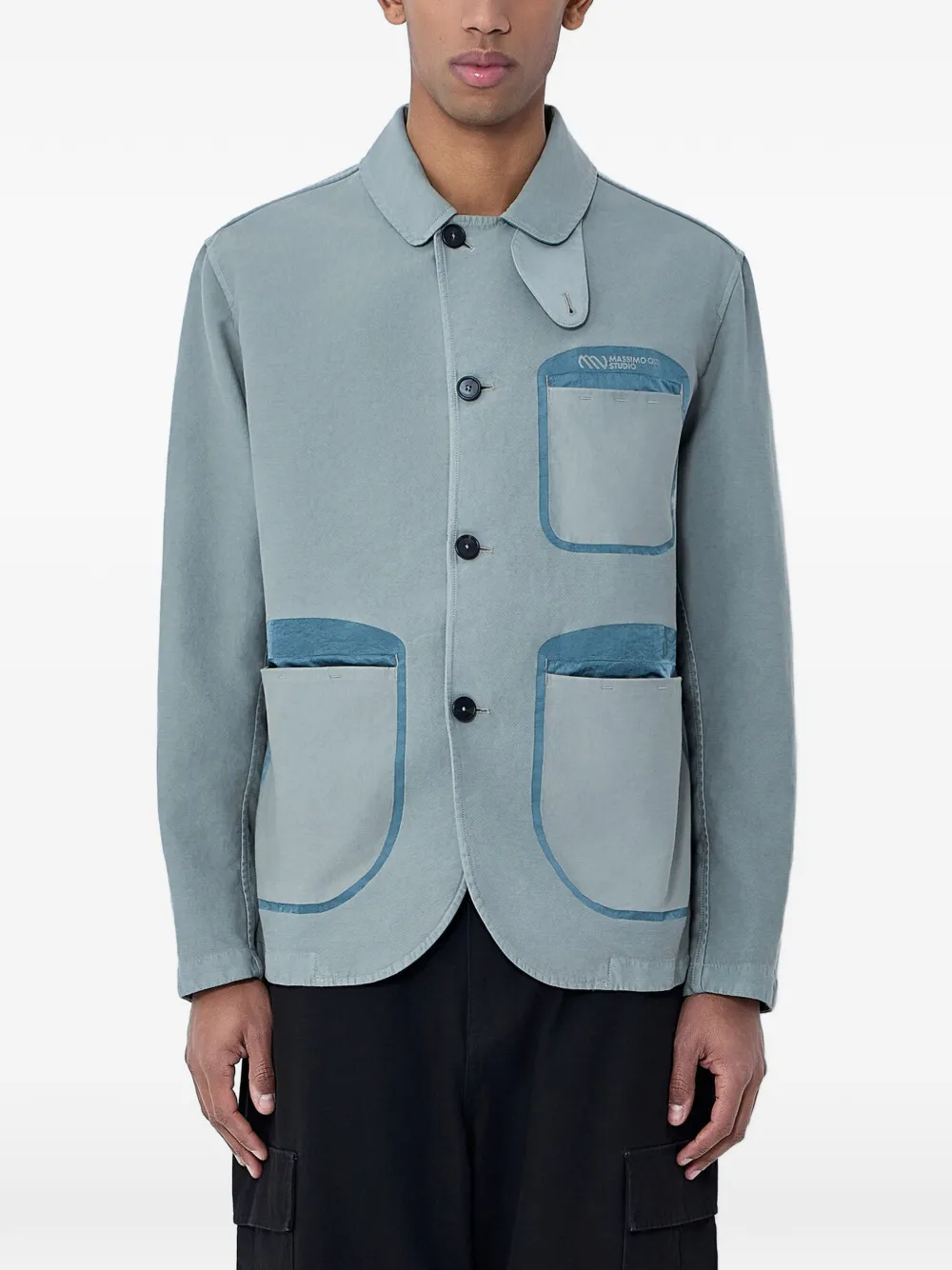 MOOS STUDIO contrast-pocket jacket | gris | Image 1