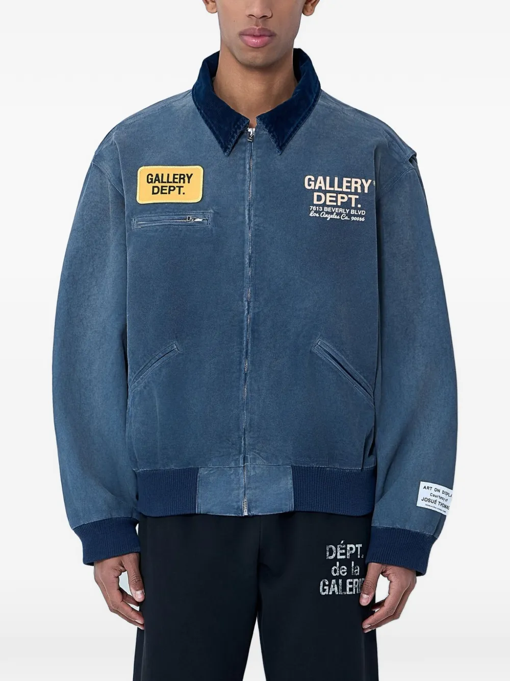 GALLERY DEPT. embroidered-patch zip bomber jacket - Blu
