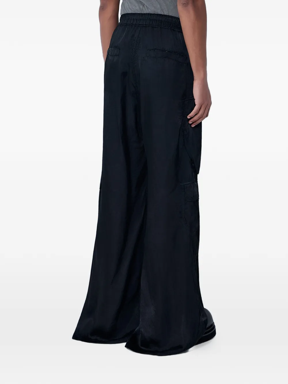  Rick Owens Drawstring Cargo Trousers - Black 