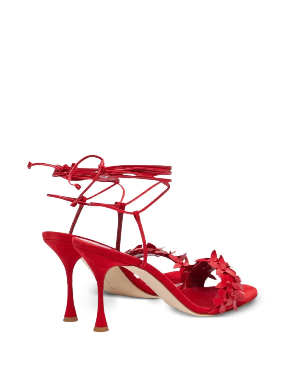 Manolo Blahnik Anista sandalen met bloemendetail Rood