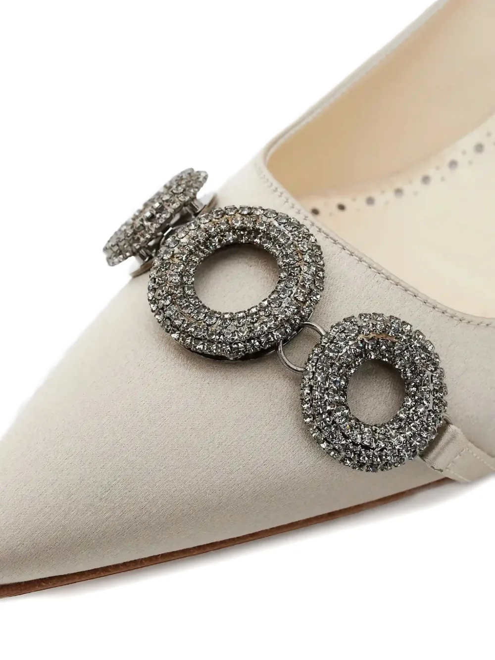 Manolo Blahnik Isteralo verfraaide pumps met puntige neus Beige