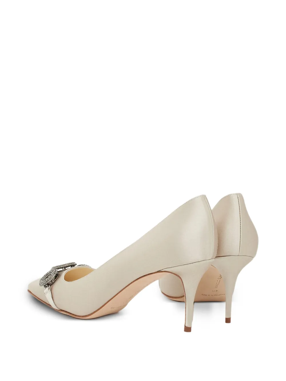 Manolo Blahnik Isteralo verfraaide pumps met puntige neus Beige
