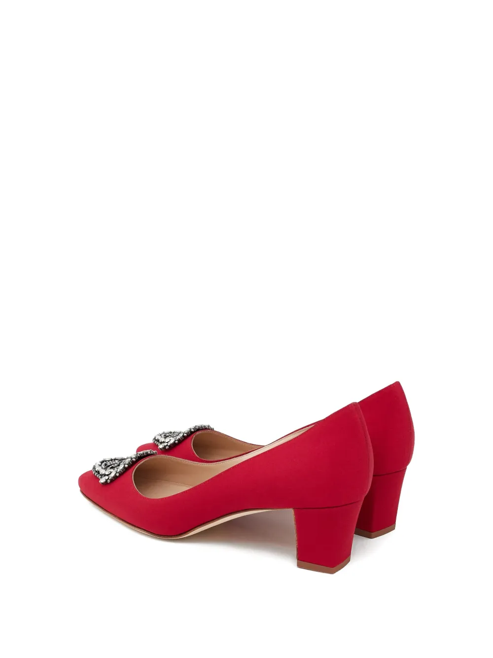 Manolo Blahnik Okkato verfraaide pumps Rood