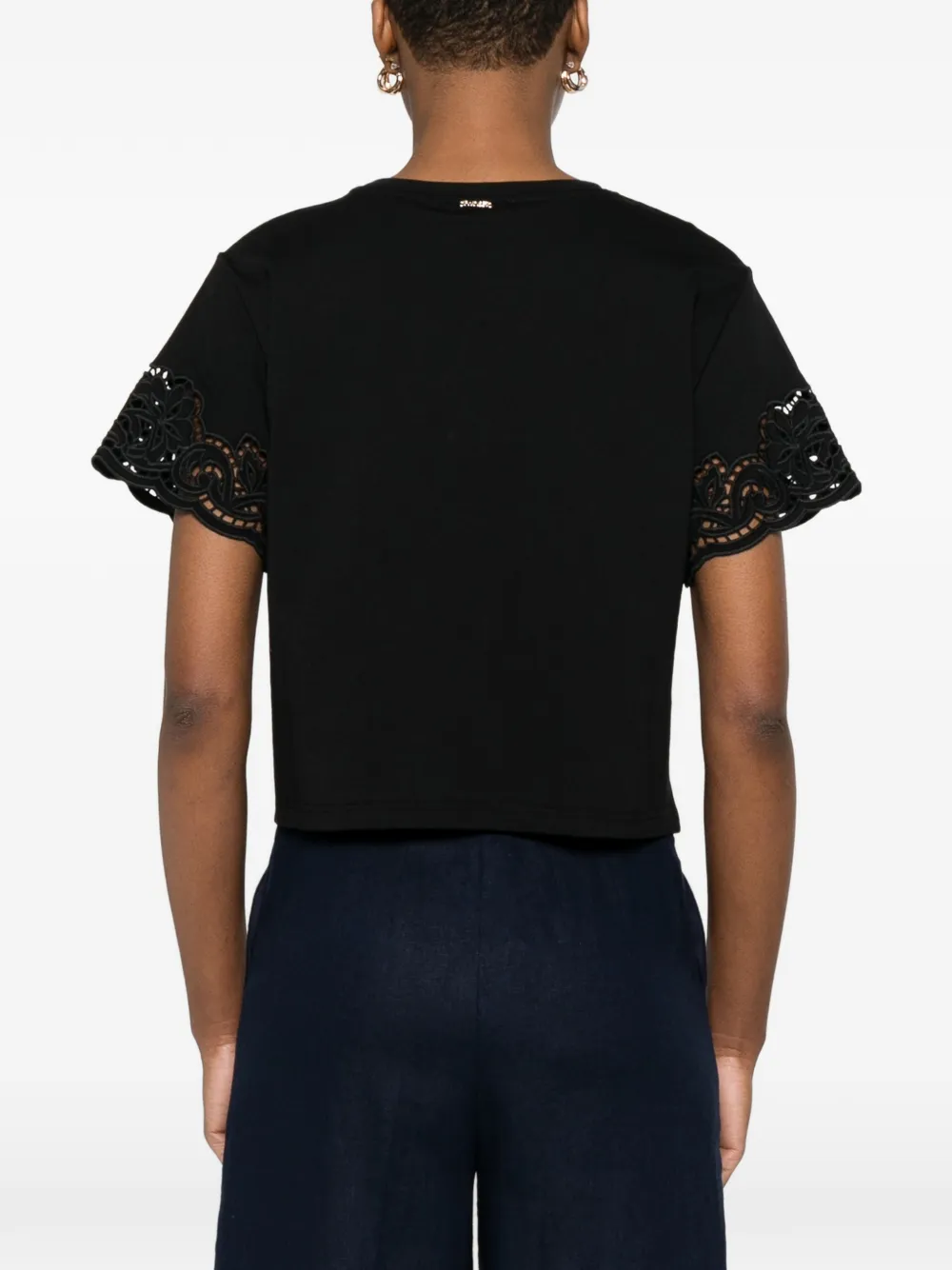 TWINSET T-shirt met kant Zwart