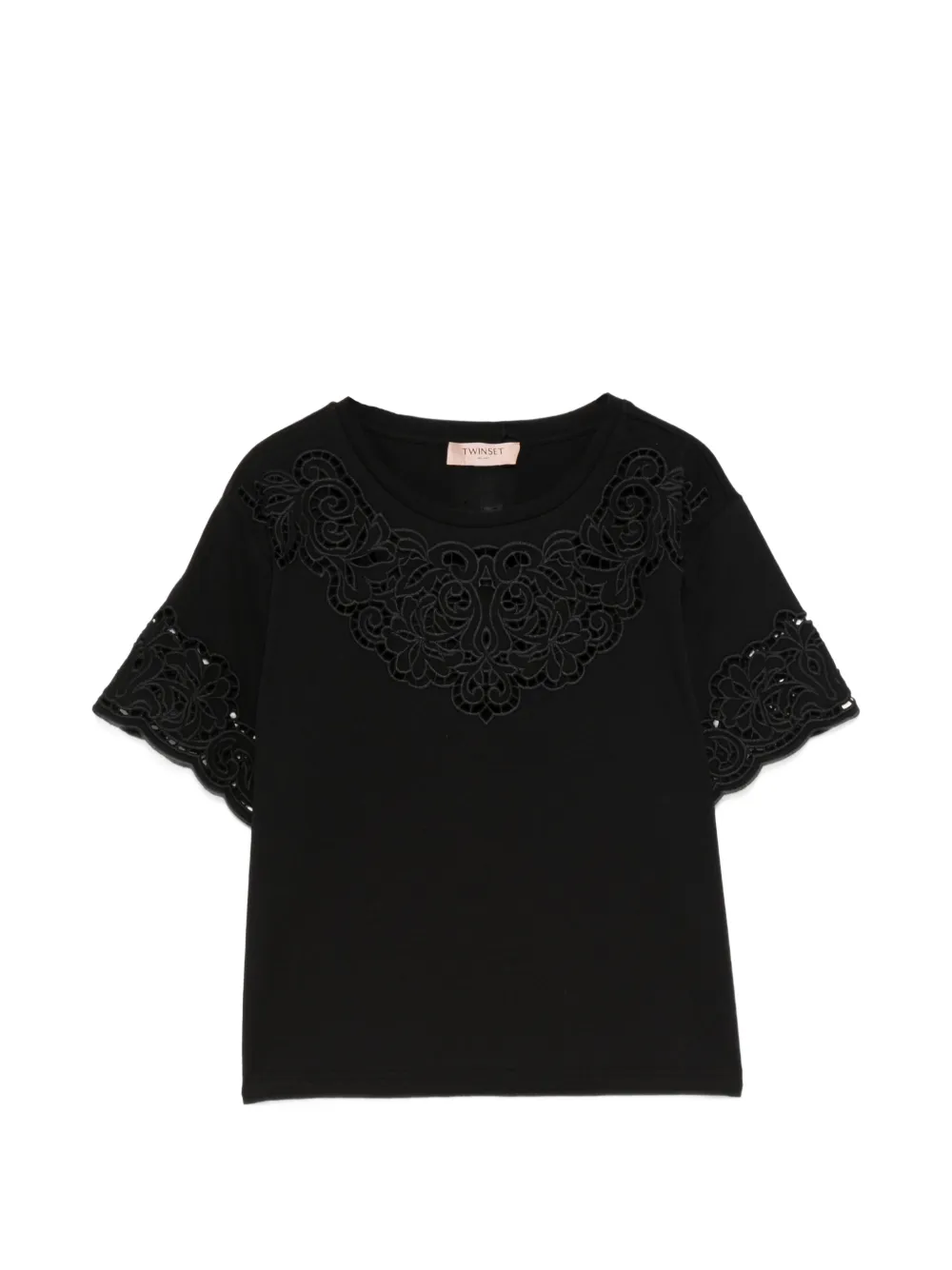 TWINSET lace T-shirt - Nero