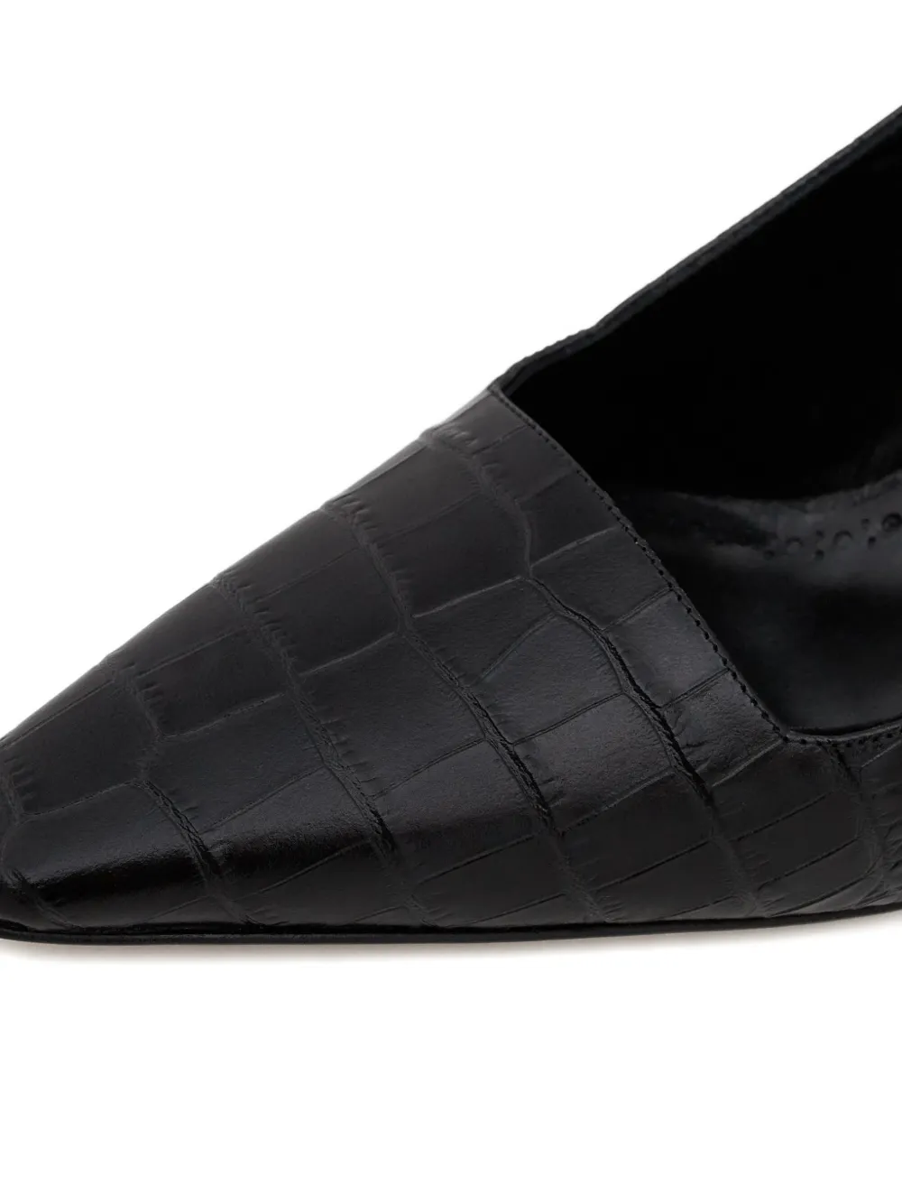 Manolo Blahnik Moirasli pumps met puntige neus Zwart