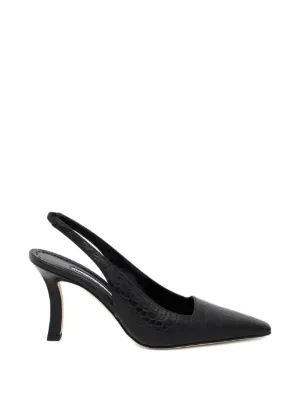 Manolo Blahnik スリングバック パンプス | ブラック | FARFETCH JP