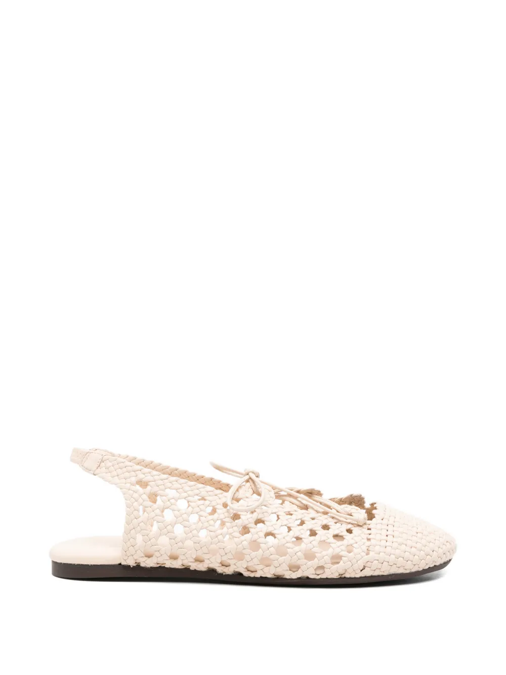 Hereu woven lace-up ballet flats - Toni neutri