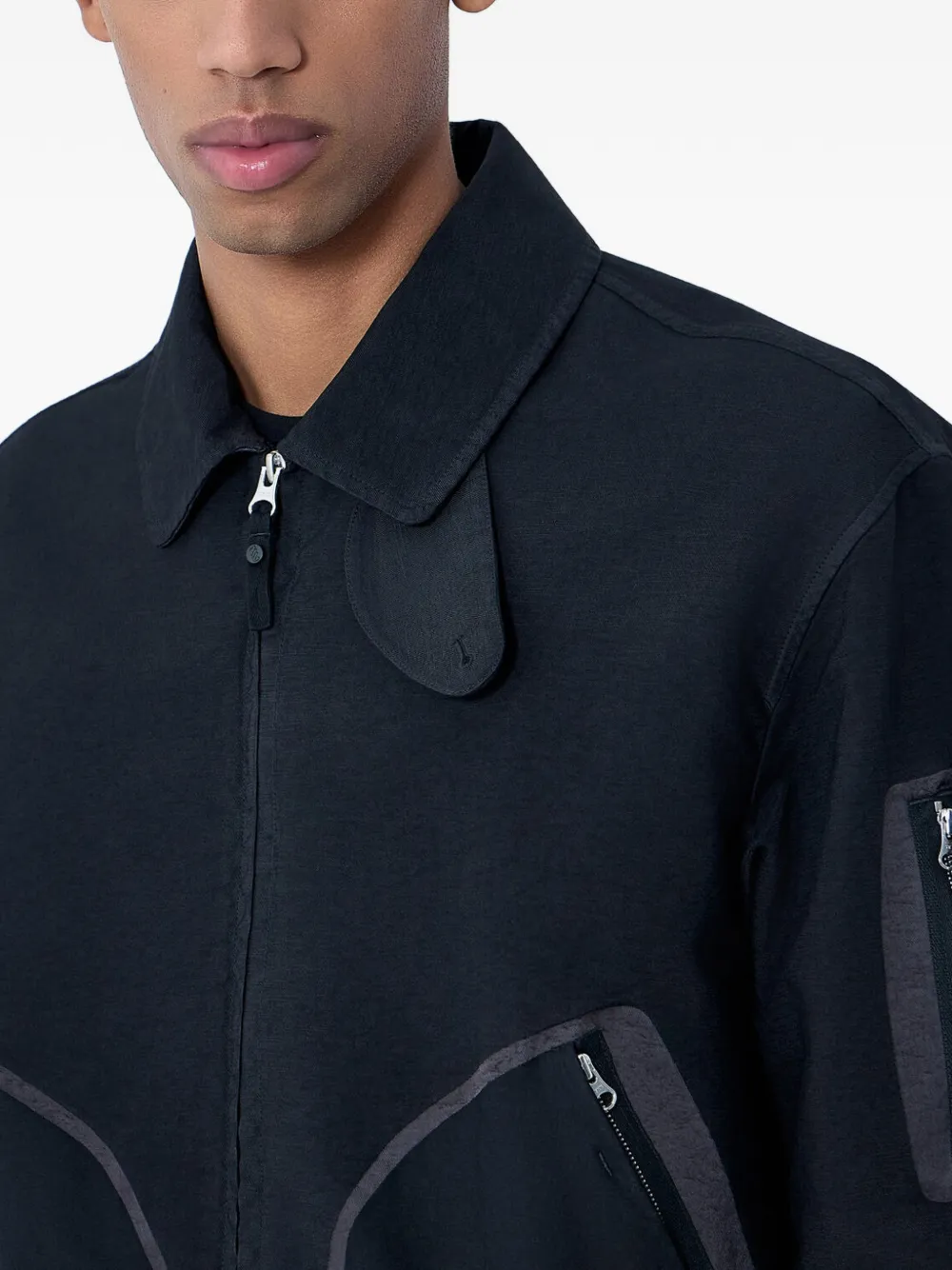 Massimo Osti Studio Bomberjack met rits Zwart