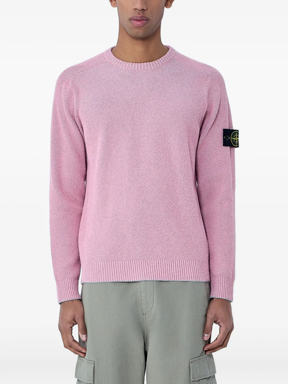 Stone Island ribbed fine-knit sweater - Rosa