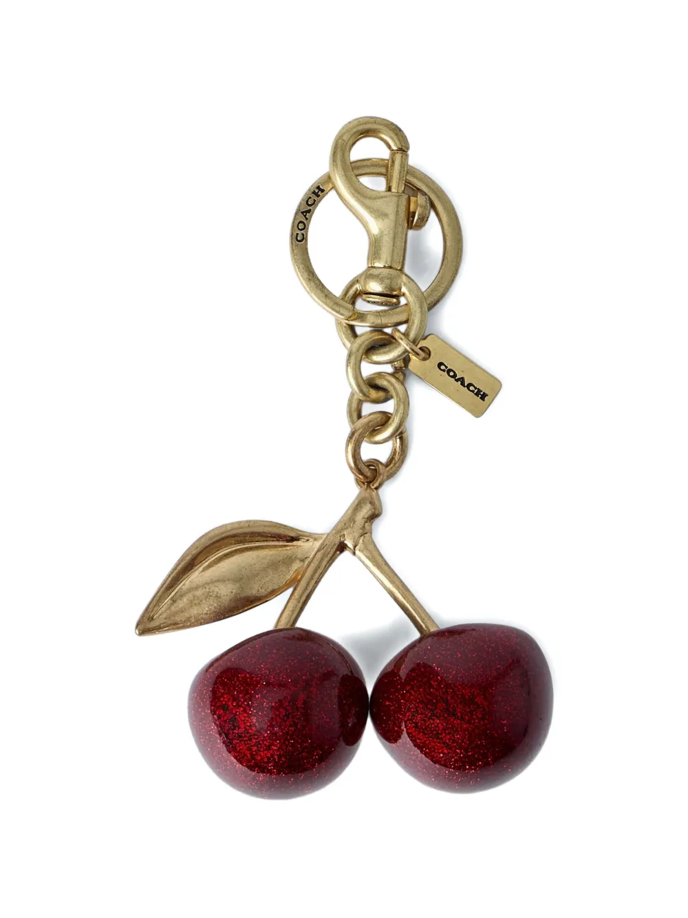 Coach cherry-motif keyring - Oro