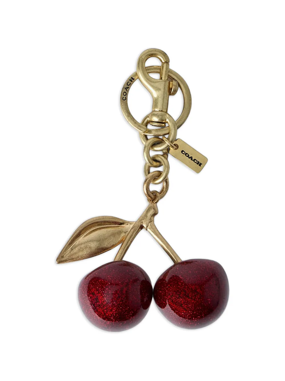 Coach cherry-motif keyring - Gold
